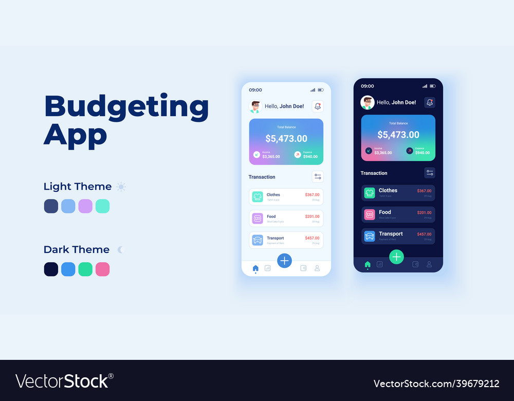 予算管理アプリのインターフェース
