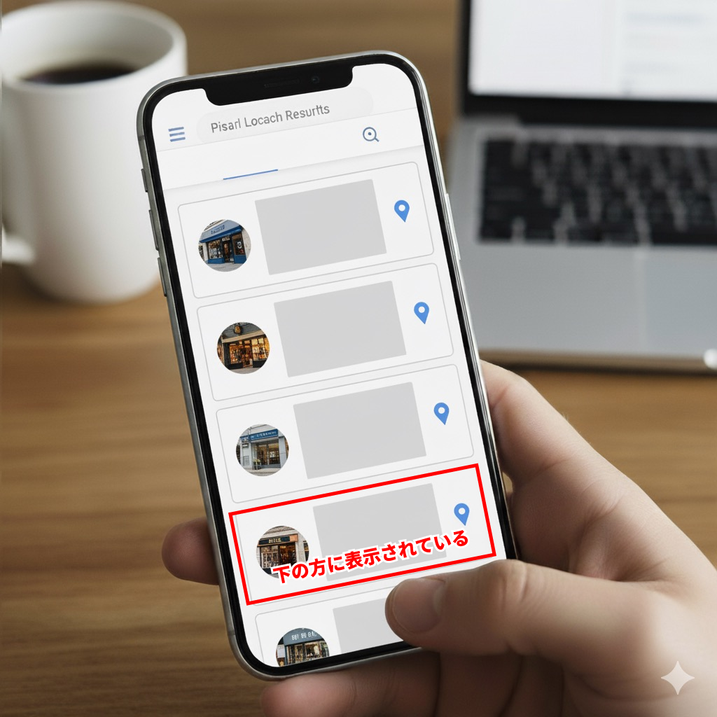 競合店に検索順位で負けているGoogleマップランキング
